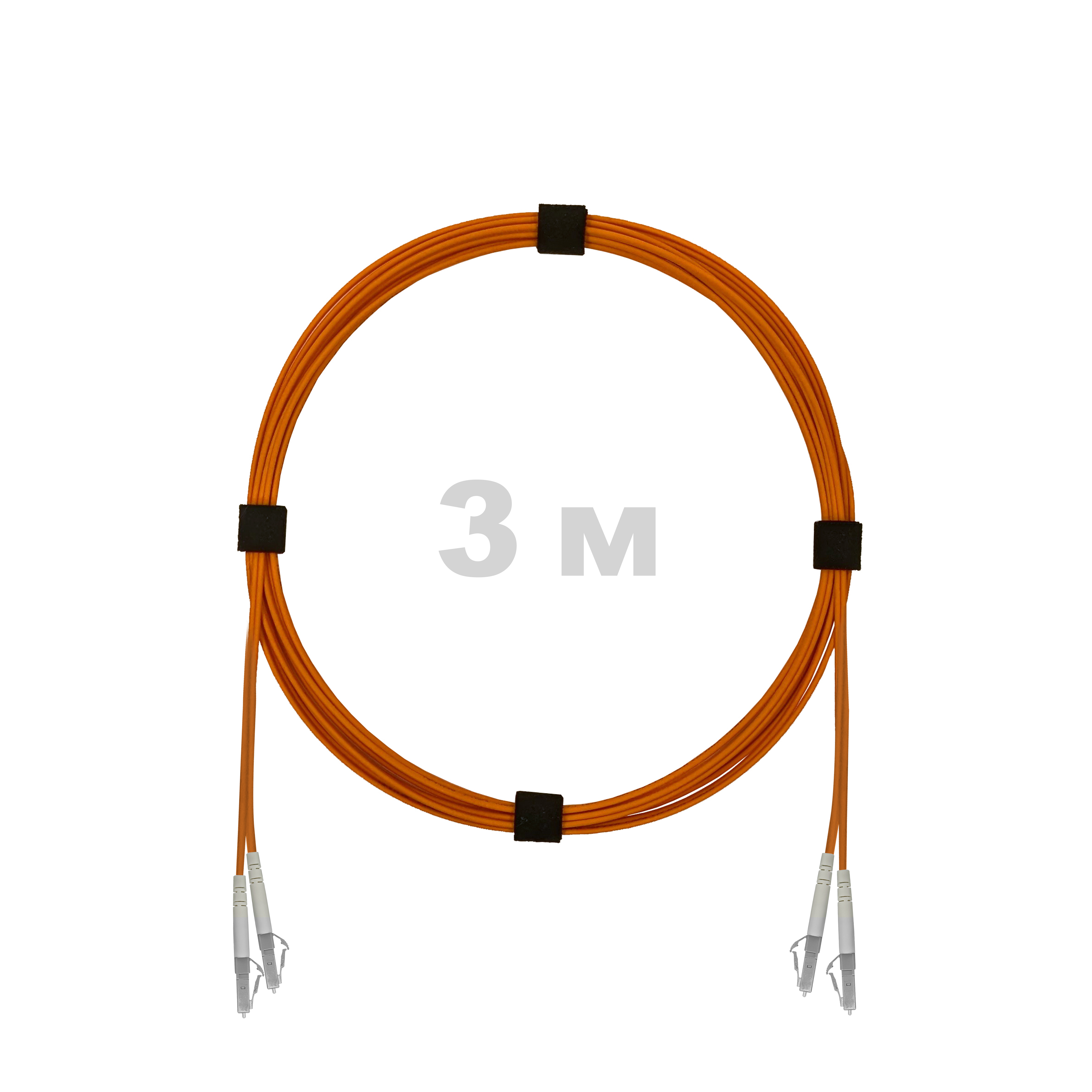 Патч-корд оптический LC/UPC-LC/UPC MM (OM2) 3mm duplex LSZH,  3 м.