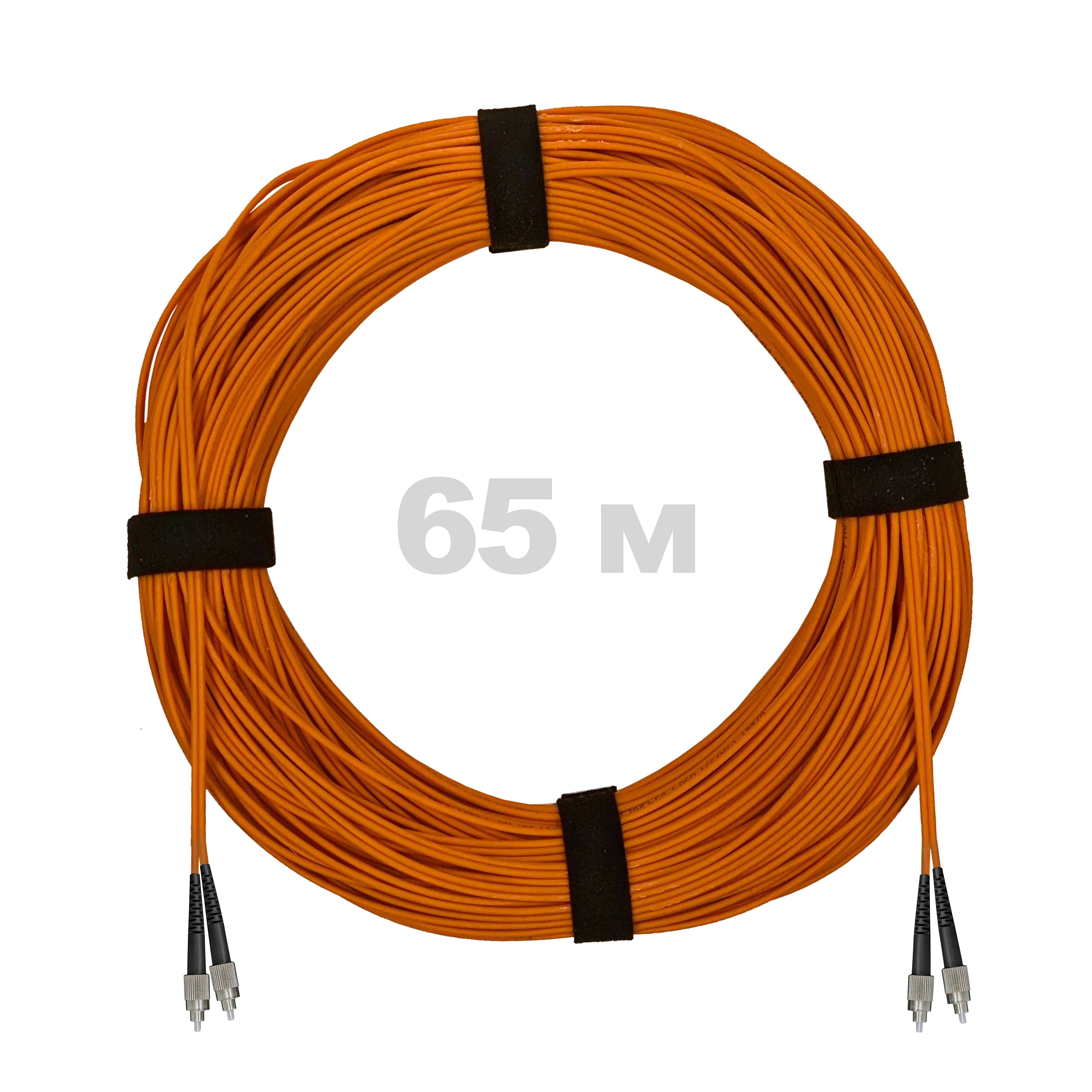 Патч-корд оптический FC/UPC-FC/UPC MM (OM2) 2mm duplex LSZH,  65 м.