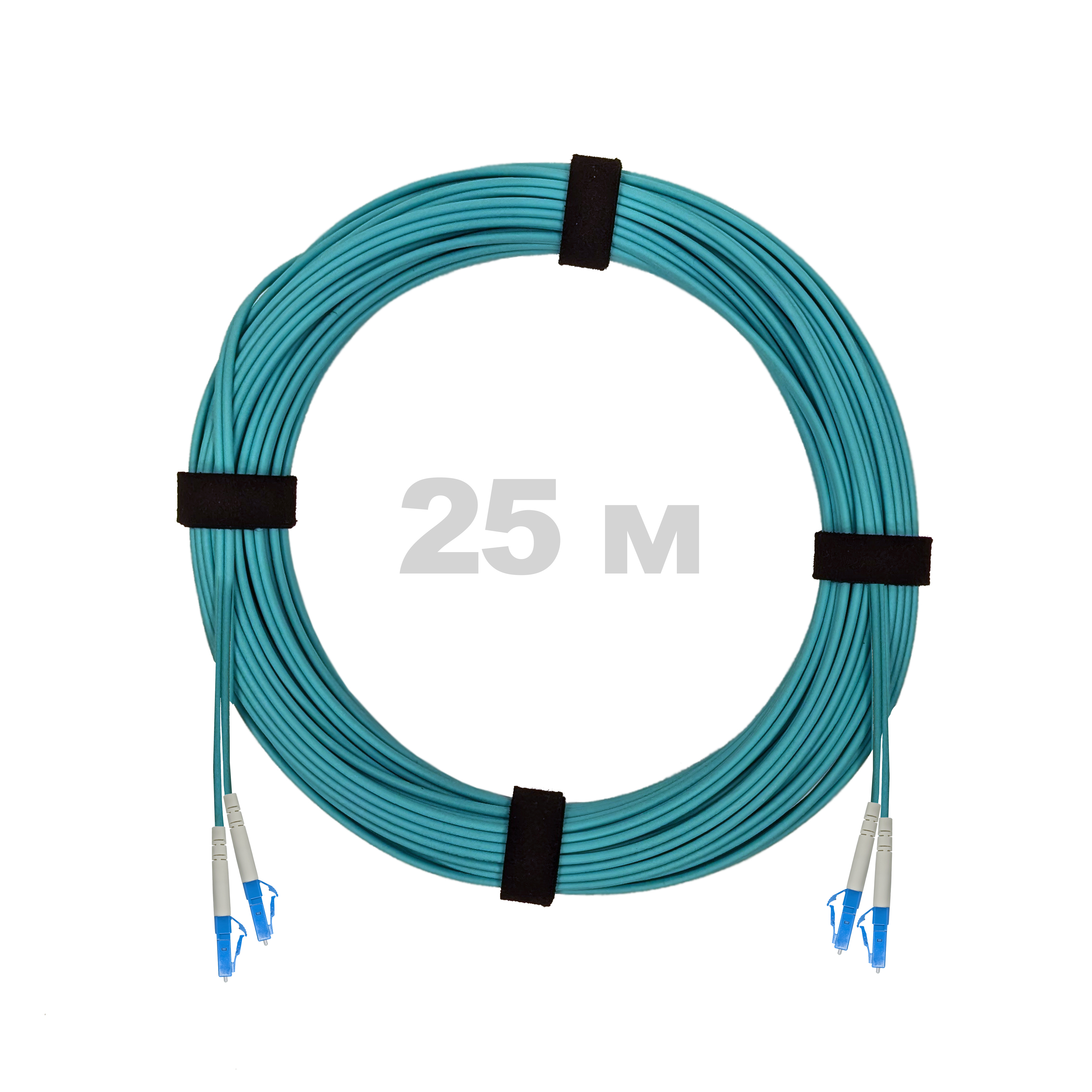 Патч-корд оптический армированный бронированный LC/UPC-LC/UPC MM (OM3) Duplex 3.0mm LSZH, 25 м.