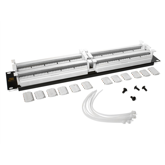 Кроссовая панель 110 типа, 200 пар, 19", 2U, LANMASTER, с модулями LAN-RS110-200FT