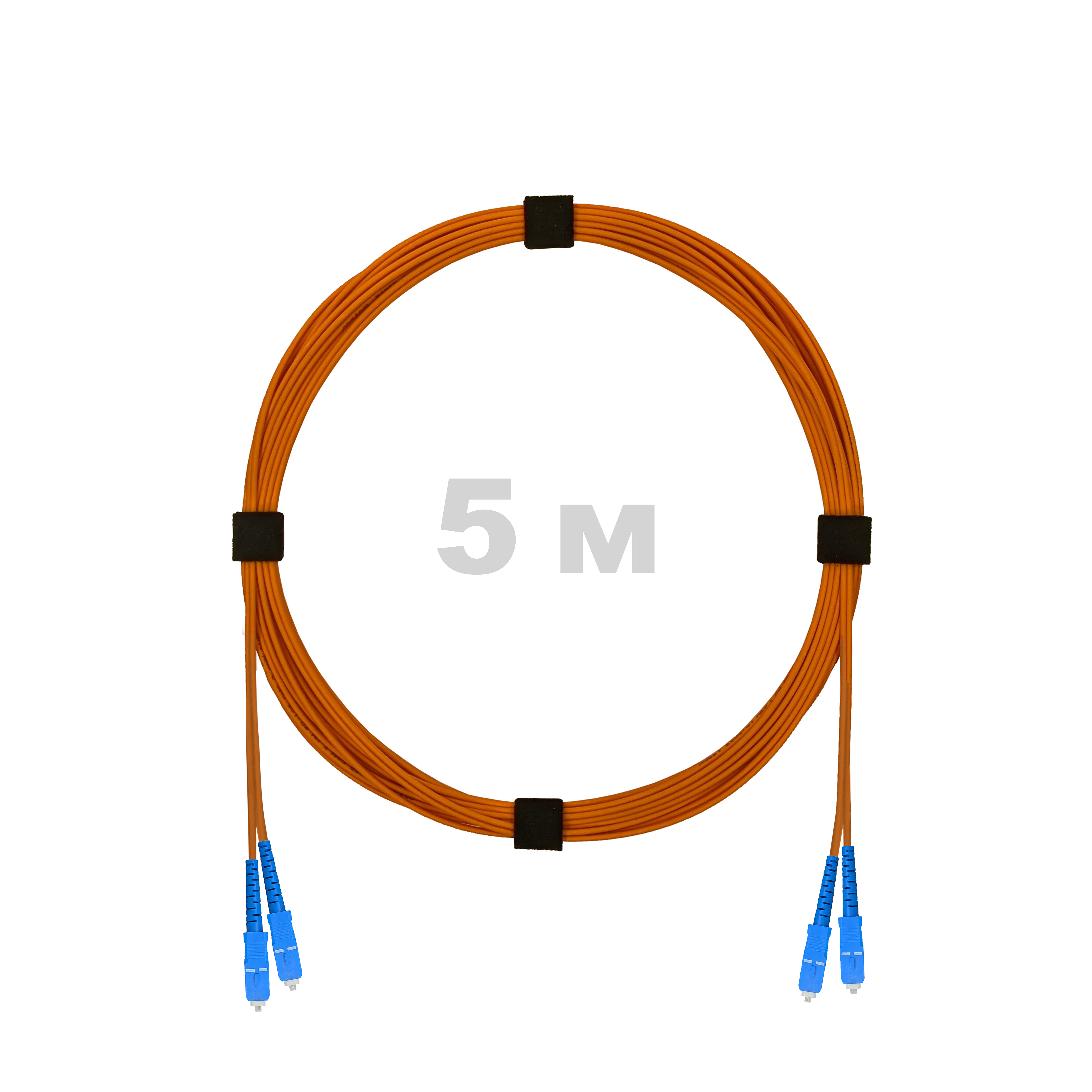 Патч-корд оптический армированный бронированный SC/UPC-SC/UPC MM (OM2) Duplex 2.0mm LSZH, 5 м.