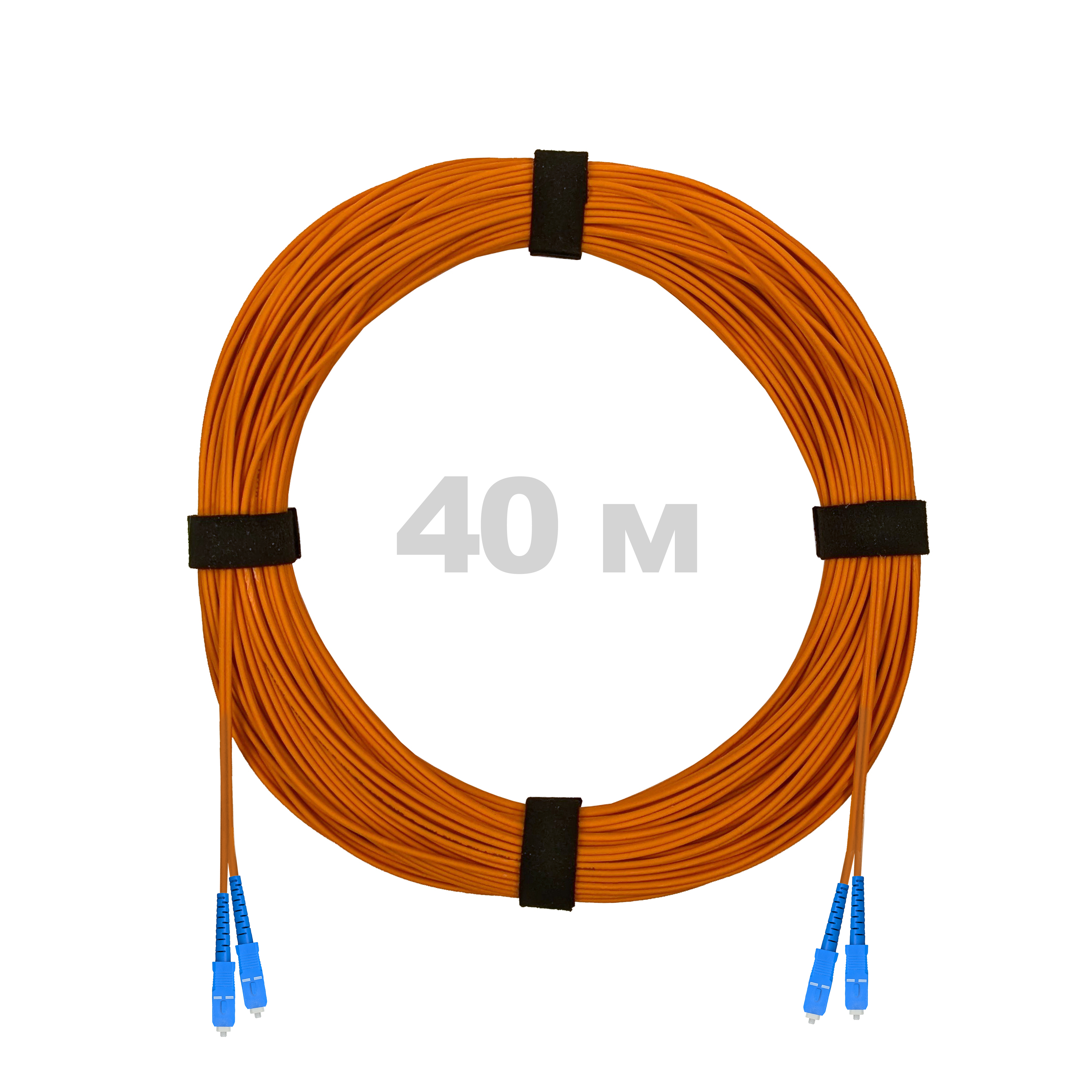 Патч-корд оптический SC/UPC-SC/UPC MM (OM2) 3mm duplex LSZH,  40 м.