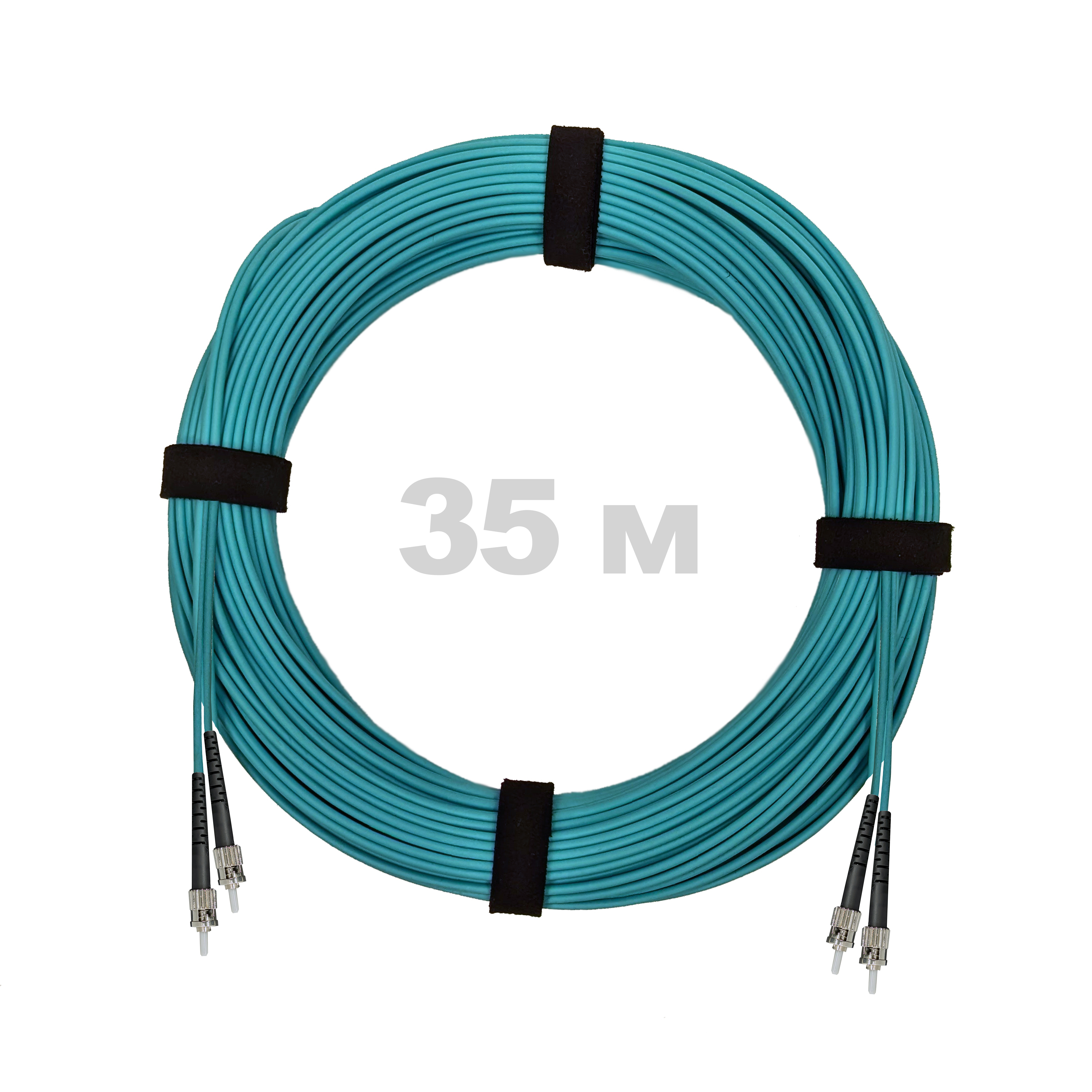 Патч-корд оптический армированный бронированный ST/PC-ST/PC MM (OM3) Duplex 3.0mm LSZH, 35 м.