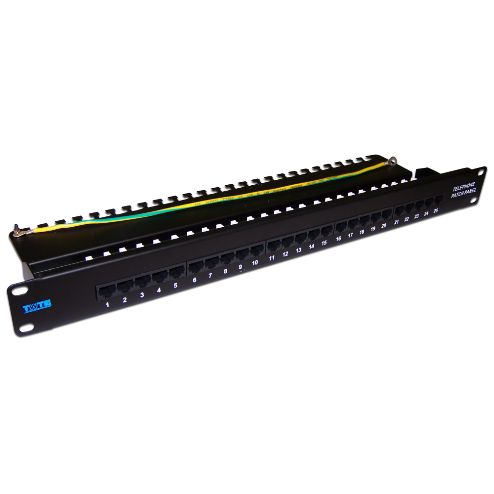 Патч-панель телефонная, 19", 1U, 25 портов RJ-45