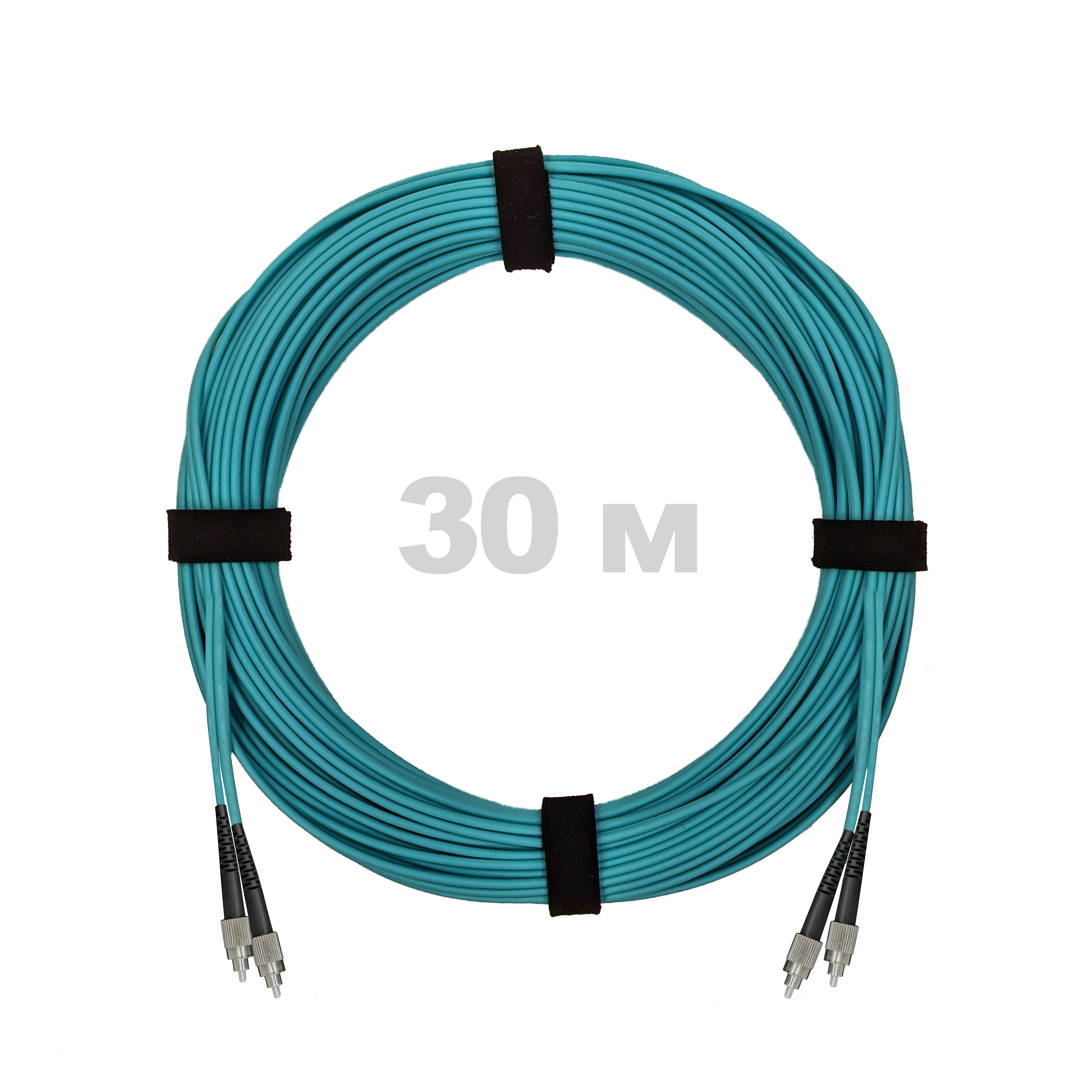 Патч-корд оптический FC/UPC-FC/UPC MM (OM3) 2mm duplex LSZH,  30 м.