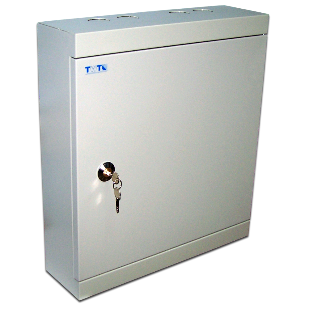 Настенный распределительный бокс, 40 плинтов, 400 пар, металл, с замком