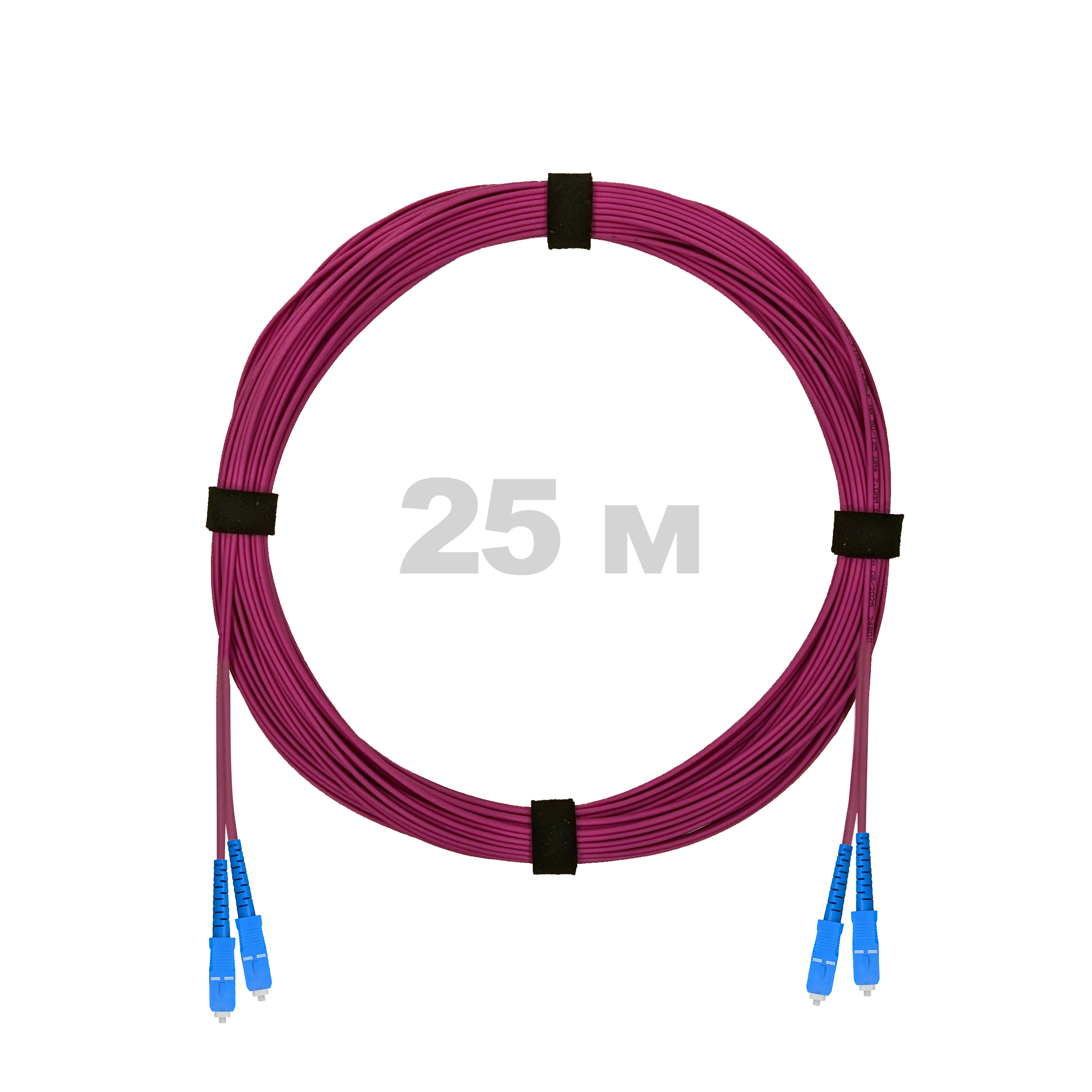 Патч-корд оптический армированный бронированный SC/UPC-SC/UPC MM (OM4) Duplex 3.0mm LSZH, 25 м.