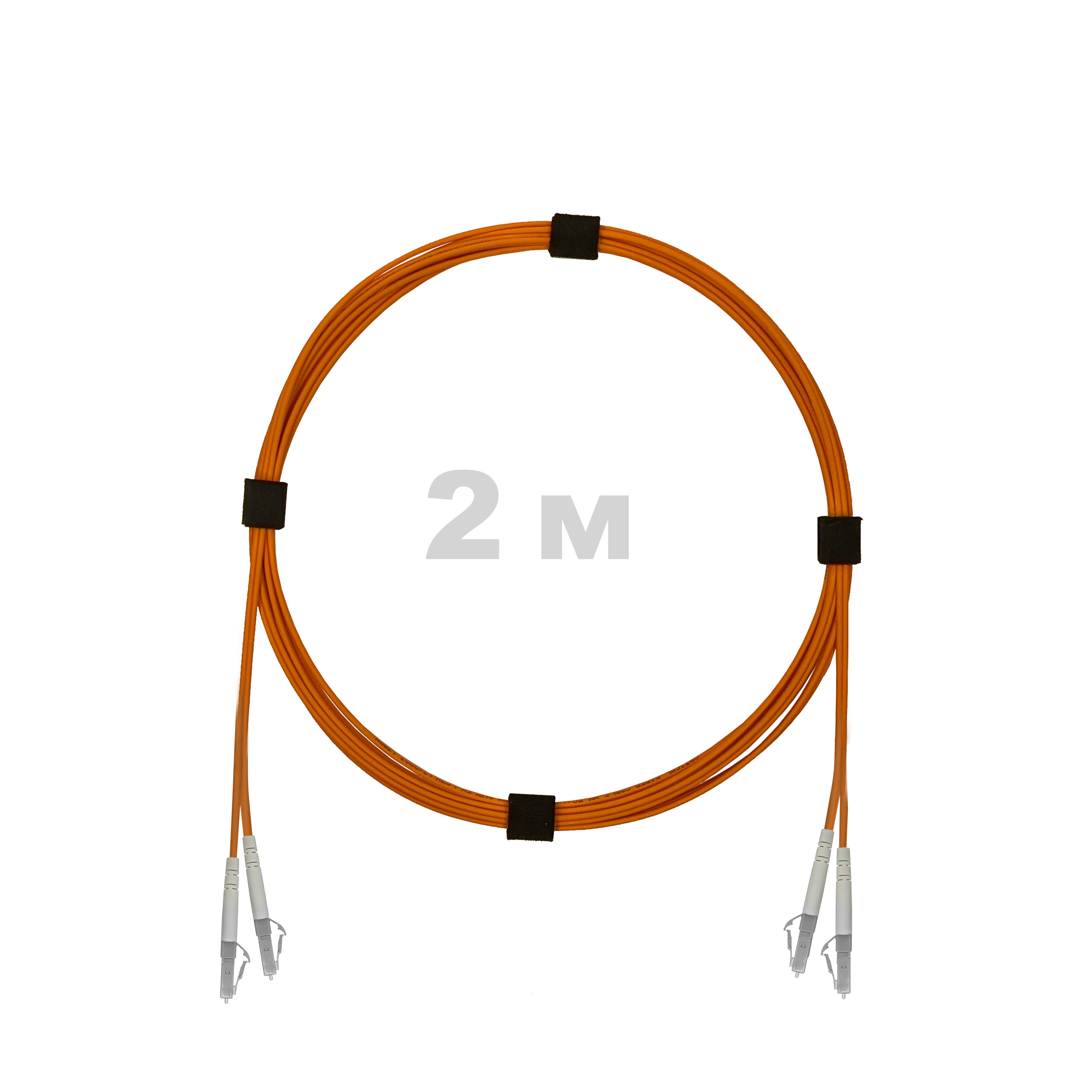 Патч-корд оптический LC/UPC-LC/UPC MM (OM2) 3mm duplex LSZH,  2 м.