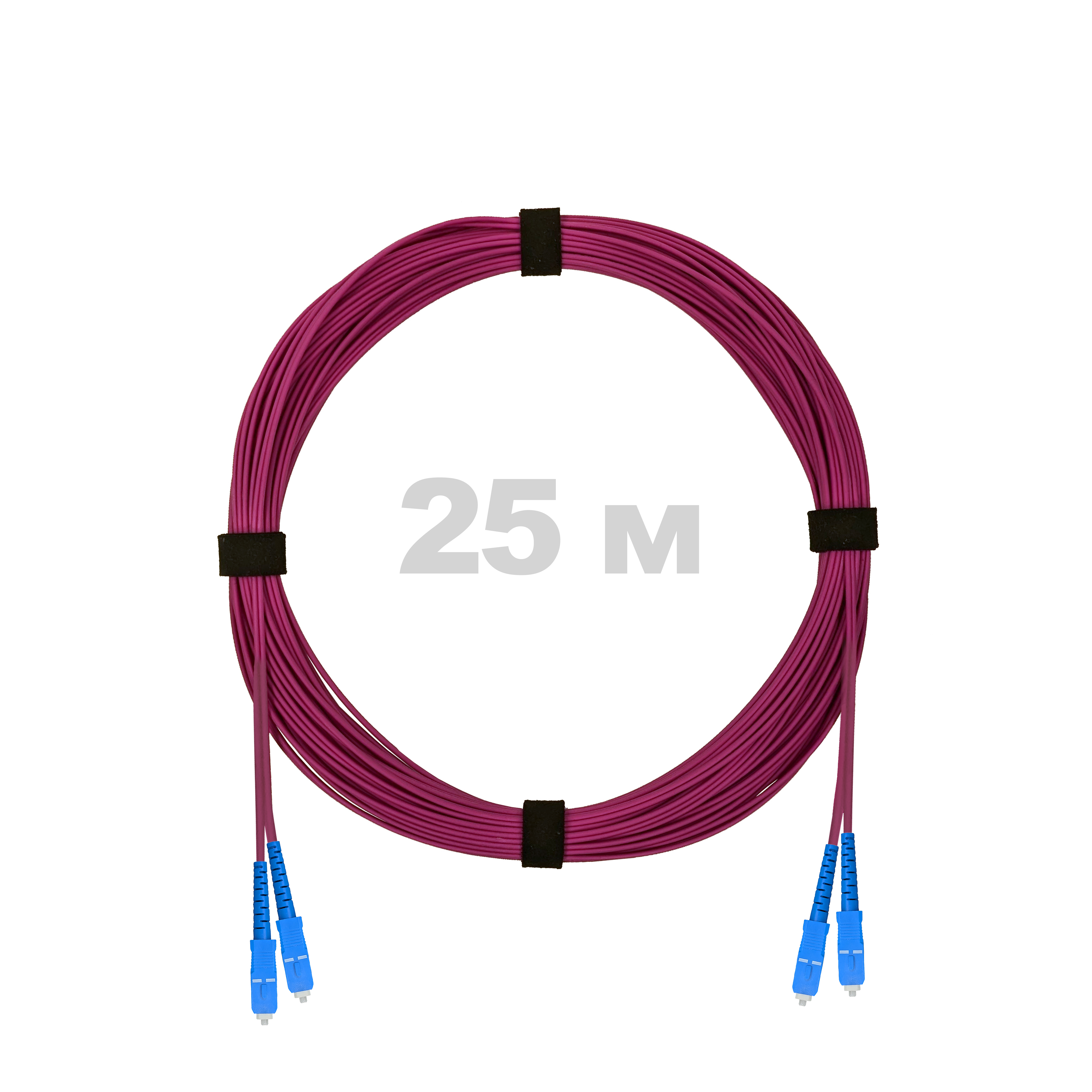Патч-корд оптический SC/UPC-SC/UPC MM (OM4) 3mm duplex LSZH,  25 м.
