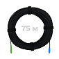 Патч-корд оптический FTTH комбинированный, диэлектрик FRP, G.657 LSZH SC/APC-SC/UPC, черный 75 м