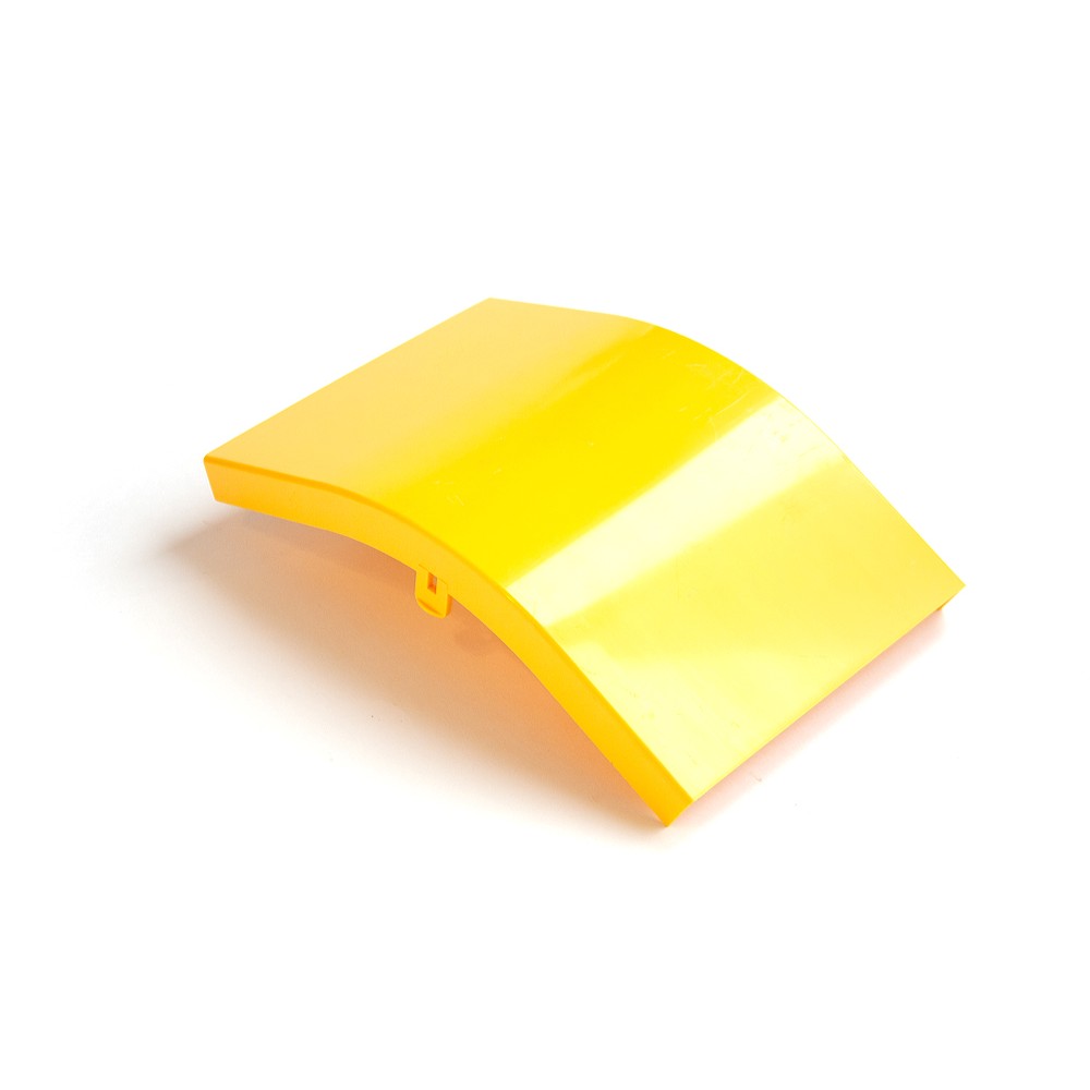 Крышка внешнего изгиба 45° оптического лотка 240 мм, желтая