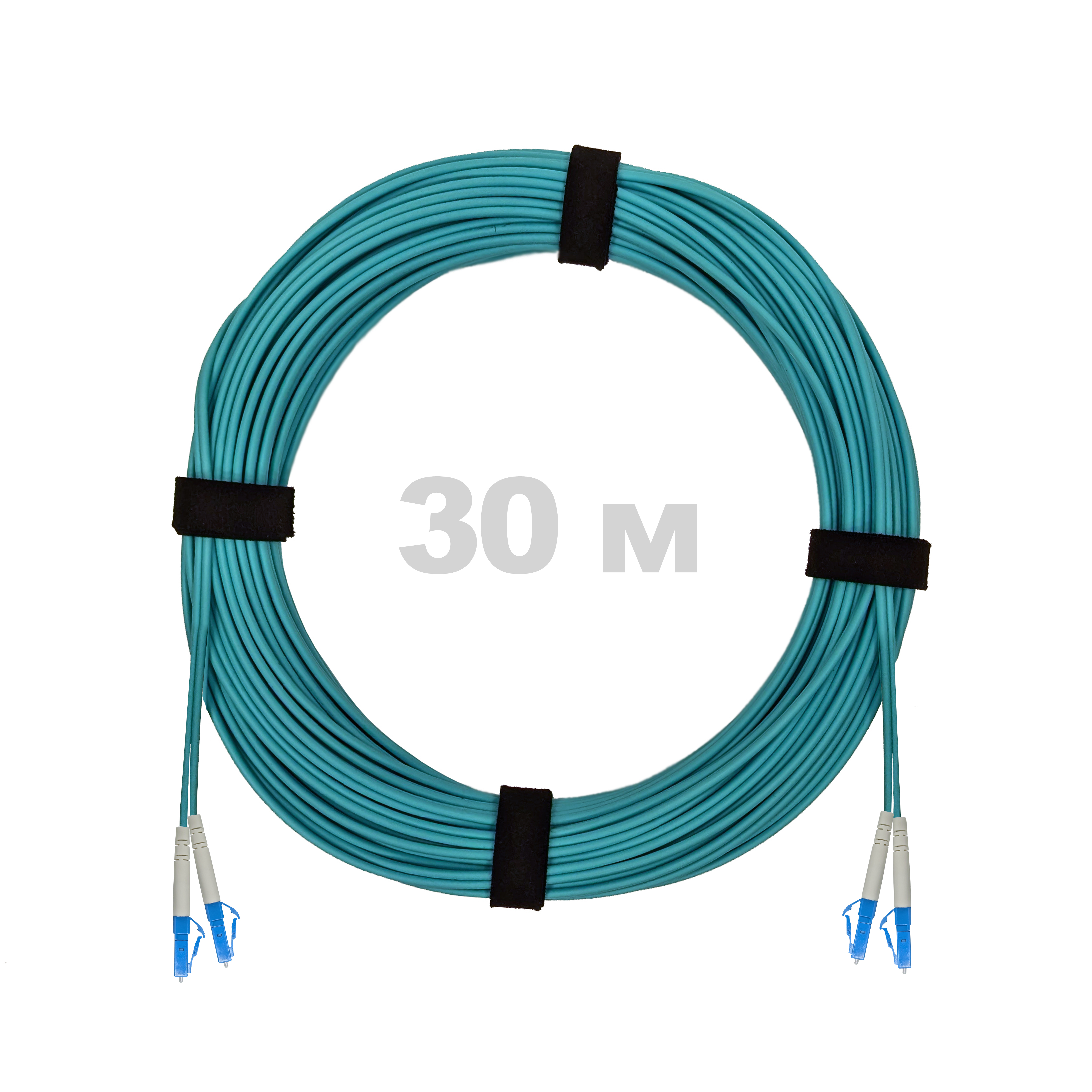 Патч-корд оптический армированный бронированный LC/UPC-LC/UPC MM (OM3) Duplex 3.0mm LSZH, 30 м.