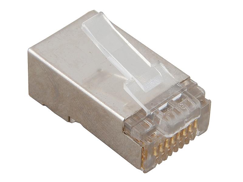 Коннектор TWT-PL45/S-8P8C-6A RJ-45 8P8C FTP Кат. 6А TWT, экранированный ...