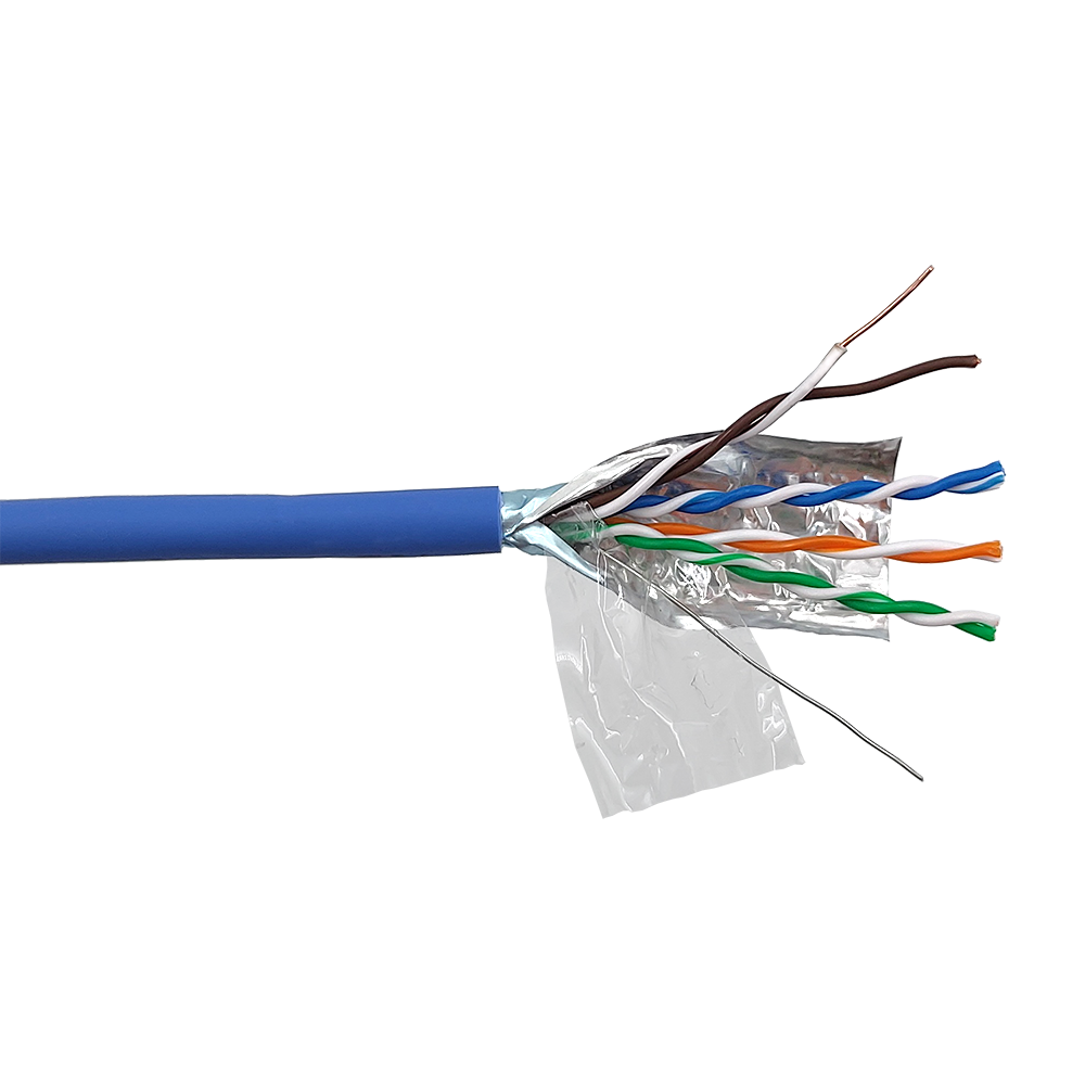 Кабель FTP, 4 пары, Кат. 5e, LSZH, синий, 305м в кат., LANMASTER LAN-5EFTP-LSZH-BL