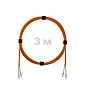 Патч-корд оптический LC/UPC-LC/UPC MM (OM2) 3mm duplex LSZH,  3 м.