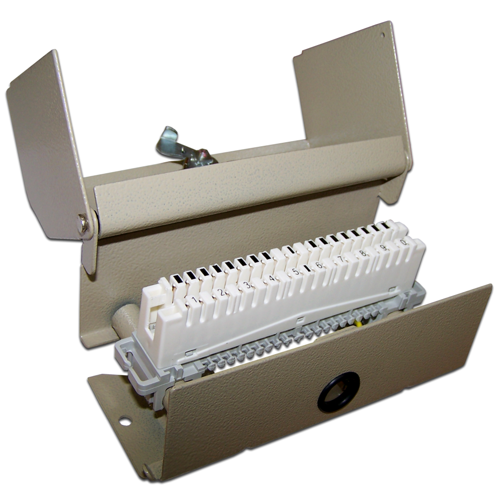 Настенный распределительный бокс, металл, 2 плинта, 20 пар, с замком__