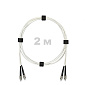 Патч-корд оптический армированный бронированный FC/UPC-FC/UPC SM (G.657A1) Duplex 2.0mm LSZH, ,белый, 2 м.