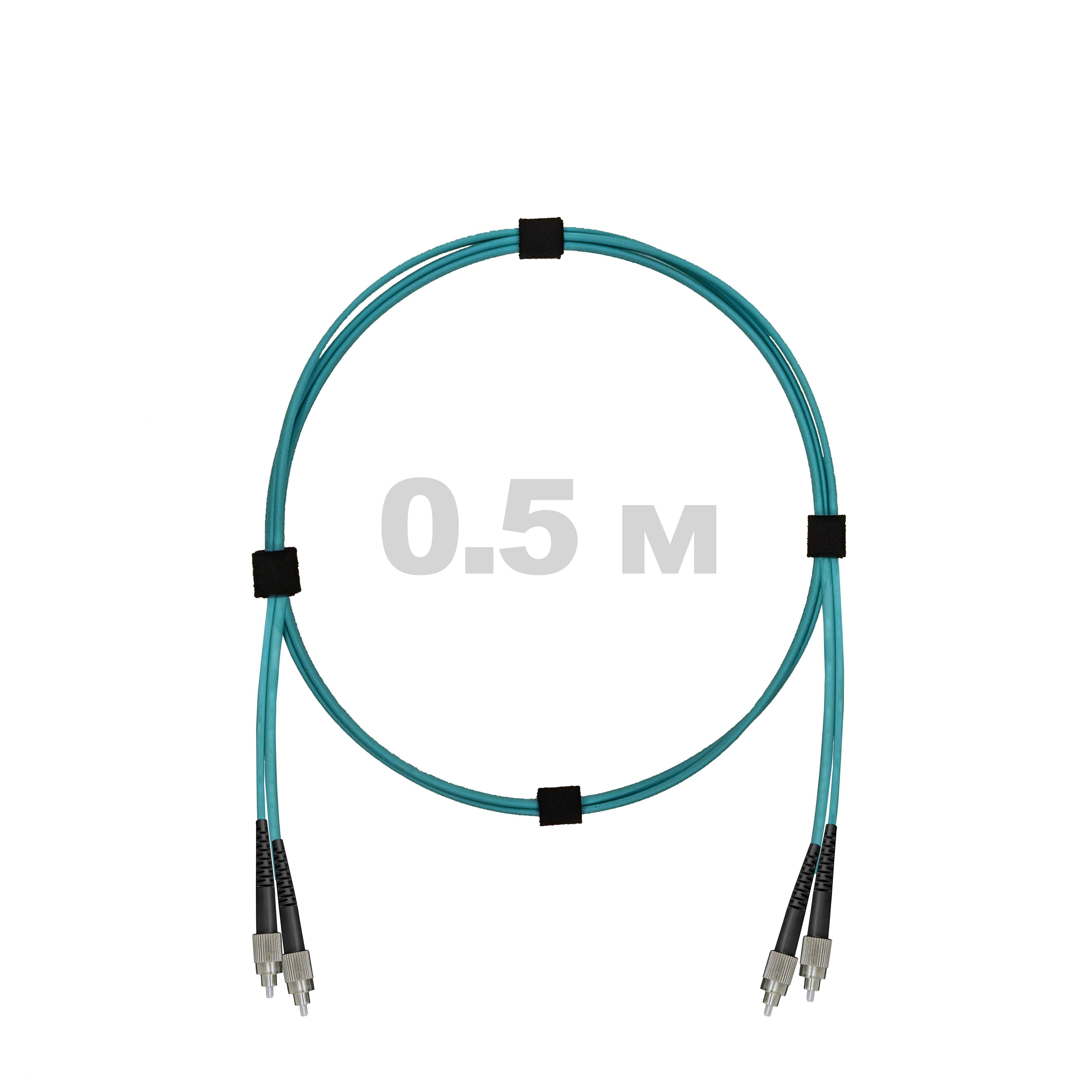 Патч-корд оптический армированный бронированный FC/UPC-FC/UPC MM (OM3) Duplex 2.0mm LSZH, 0.5 м.