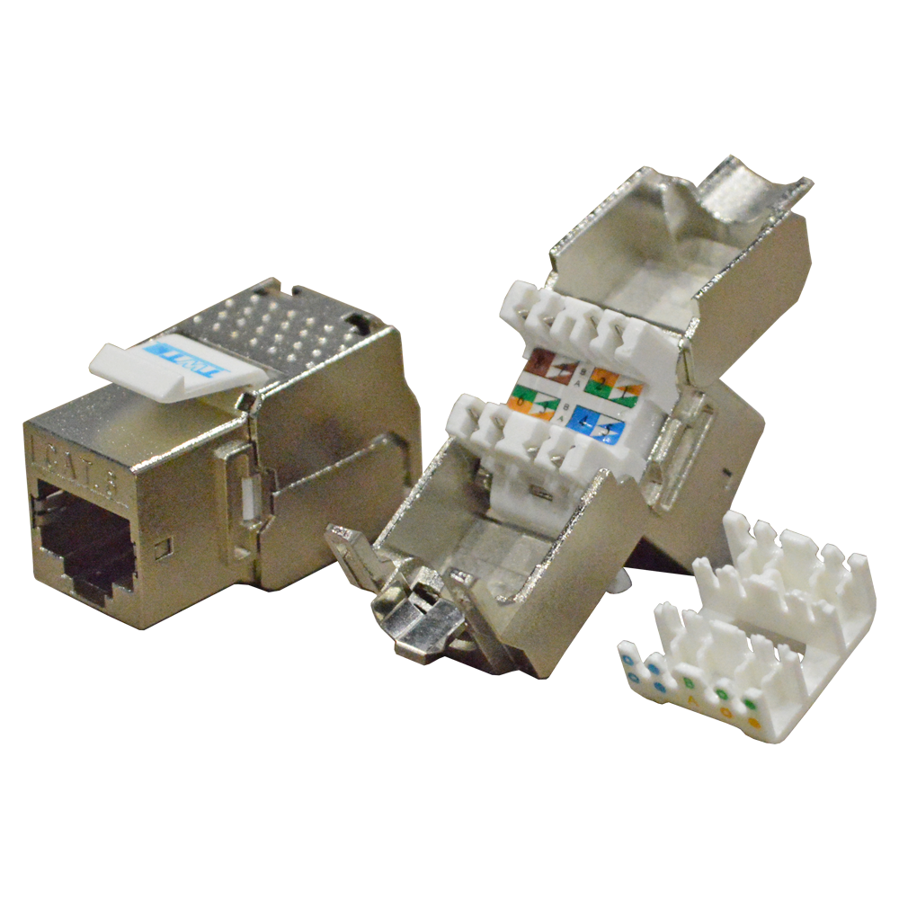 Модуль Keystone RJ45, Cat.6, STP, 180 градусов