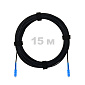 Патч-корд оптический FTTH с выносным силовым элементом, диэлектрик FRP, G.657 LSZH 2SC/UPC, черный 15 м