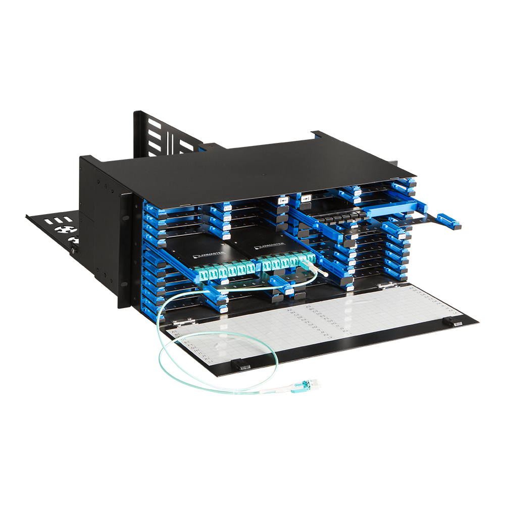 Бокс 19" на 48 компактных кассет MPO, 4U, черный__