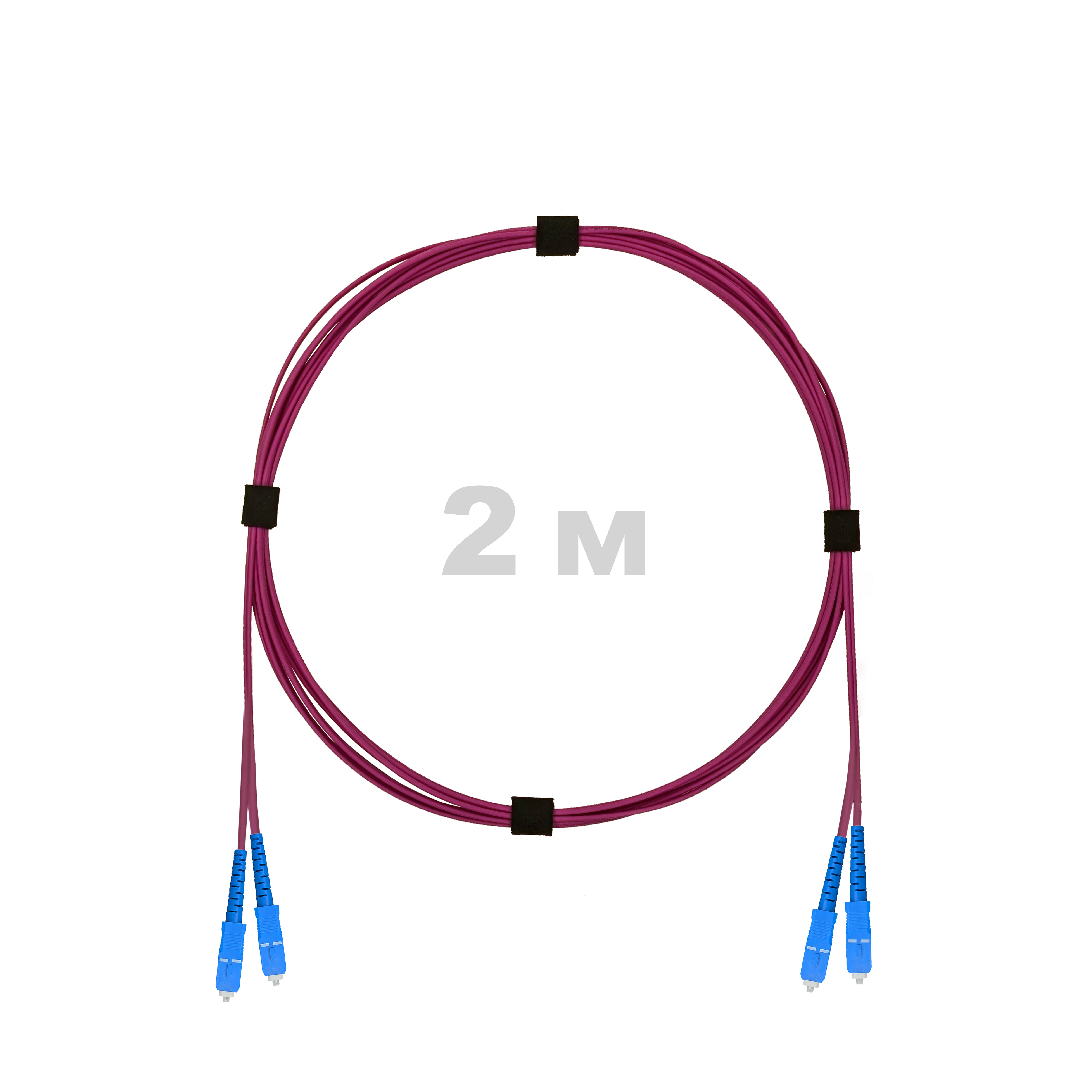 Патч-корд оптический SC/UPC-SC/UPC MM (OM4) 3mm duplex LSZH,  2 м.