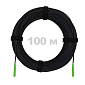 Патч-корд оптический FTTH с выносным силовым элементом, диэлектрик FRP, G.657 LSZH 2SC/APC, черный 100 м.