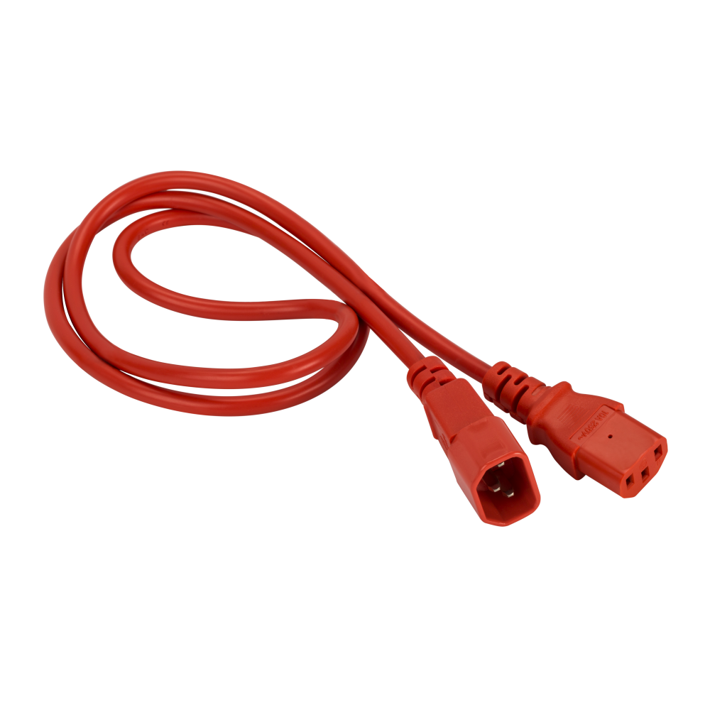 Шнур питания C13-C14, 3х0.75, 220В, 10А, белый, 10 метров__