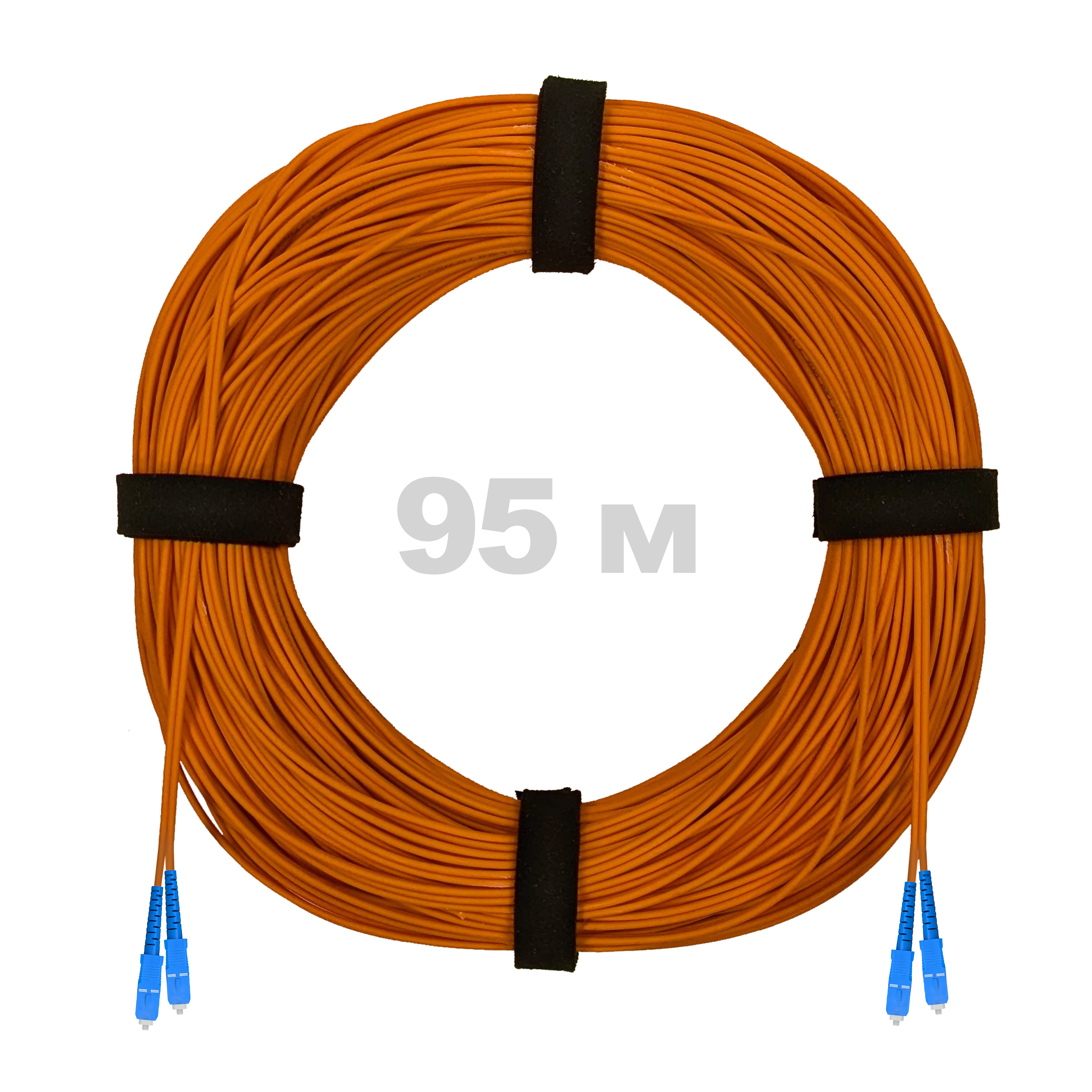 Патч-корд оптический SC/UPC-SC/UPC MM (OM2) 3mm duplex LSZH,  95 м.