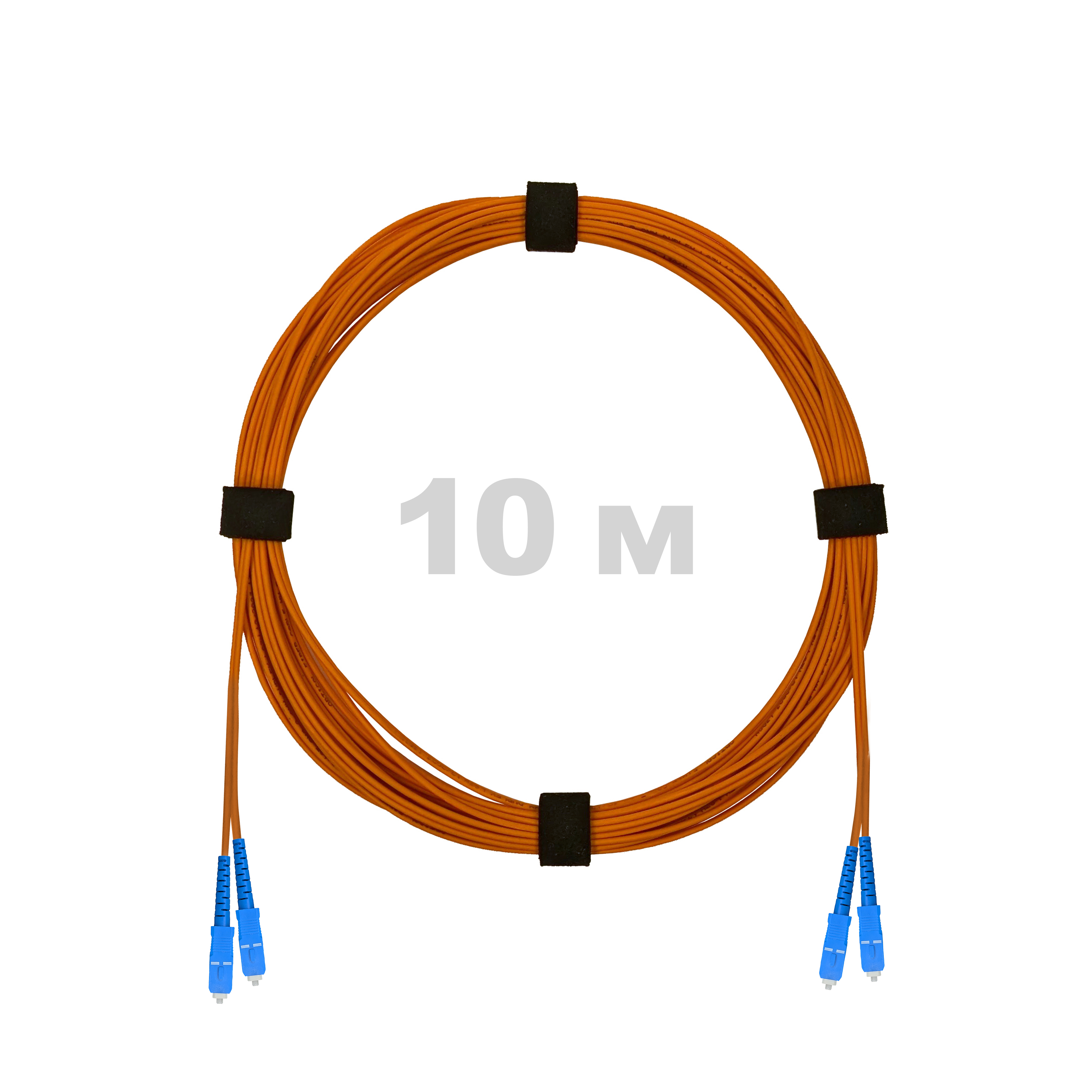 Патч-корд оптический армированный бронированный SC/UPC-SC/UPC MM (OM2) Duplex 2.0mm LSZH, 10 м.