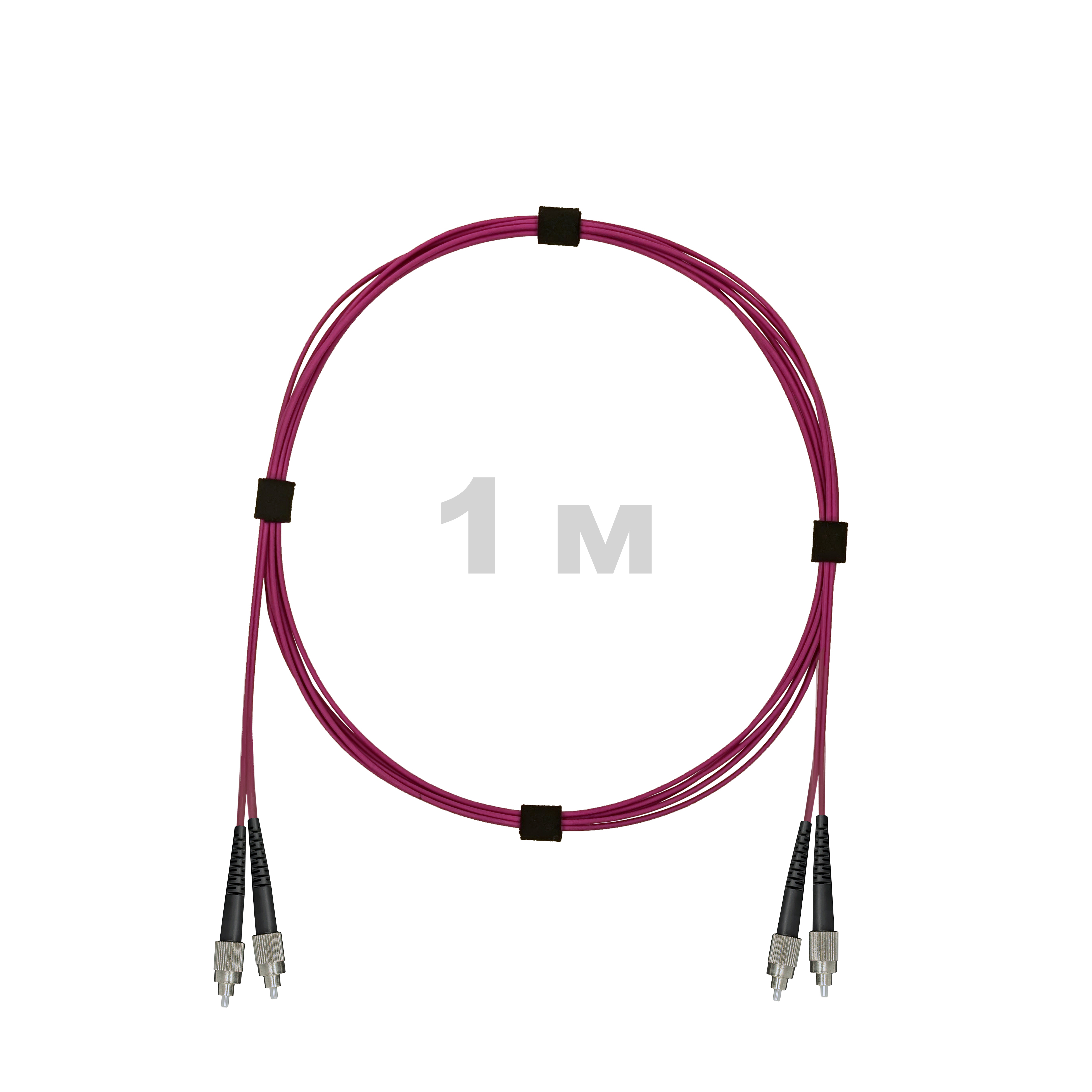 Патч-корд оптический армированный бронированный FC/UPC-FC/UPC MM (OM4) Duplex 3.0mm LSZH, 1 м.
