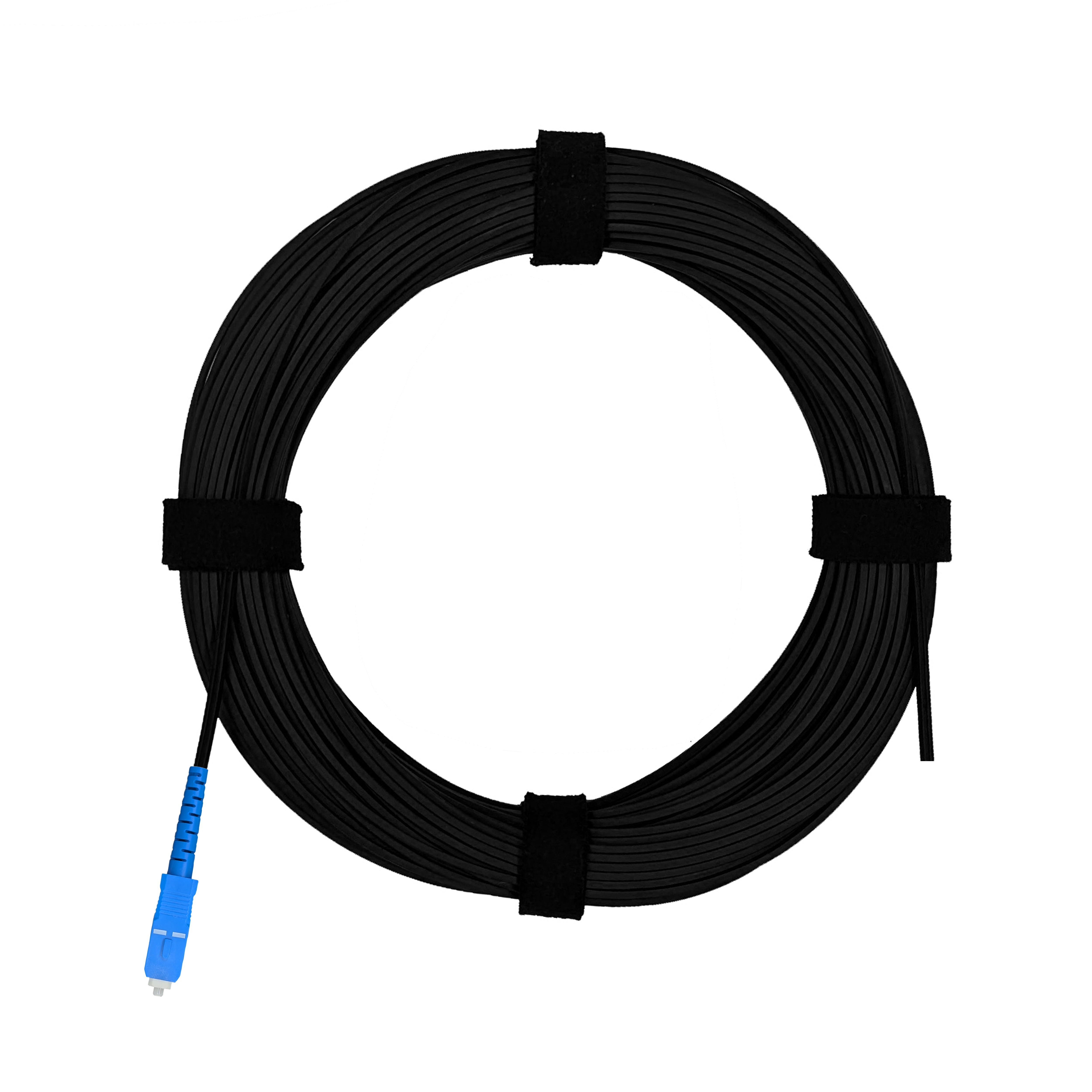 Патч-корд оптический FTTH диэлектрик FRP, G.657 LSZH SC/UPC, чёрный 100 м