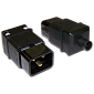 Вилка IEC 60320 C20, 16A, 250V, разборная, черная