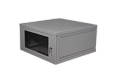 Шкаф настенный 6U 19" (600х600х345) разборный, дверь стекло, серый, TWIST