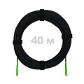 Патч-корд оптический FTTH с выносным силовым элементом, диэлектрик FRP, G.657, LSZH, 2 SC/APC, чёрный 40 м