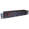 Блок розеток 10" 4 шт., 10A 250V, без шнура питания