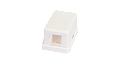 Корпус настенной розетки, на 1 порт, белый 10 шт.
