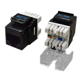 Модуль Keystone RJ45, Cat.5E, UTP, 180 градусов, черный