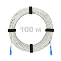 Патч-корд оптический FTTH диэлектрик FRP, G.657 LSZH 2SC/UPC, белый 100 м.