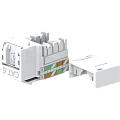 Модуль Keystone, RJ45, кат.6, UTP, 90 градусов, со встроенной шторкой, белый