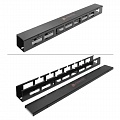 Кабельный органайзер 19" с крышкой, 1U LAN-ORG/CV-1U