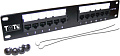 Патч-панель TWT-PP12UTP-10 10", 12 портов RJ-45, категория 5e, UTP, 1U, монтажный размер 254мм,