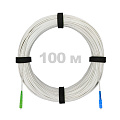 Патч-корд оптический FTTH диэлектрик FRP, G.657 LSZH SC/APC-SC/UPC, белый 100 м.
