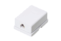 Розетка телефонная  RJ-11(6p4c), одинарная, внешняя, белая, TWIST