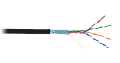 Кабель F/UTP 4 пары, Кат.5е, медный, внешний, PE, черный, 100м/305м