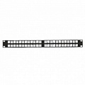 Наборная патч-панель 19”, 1U, под угловые модули, 24 порта UTP, Eurolan