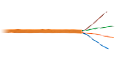 Кабель U/UTP 4 пары, Кат.5e, медный, внутренний, LSZH, оранжевый, 100м/305м