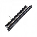 Патч-панель 19" 1U cat.5e 24 порта RJ45 UTP с кабельным органайзером ITK