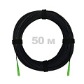 Патч-корд оптический FTTH с выносным силовым элементом, диэлектрик FRP, G.657, LSZH, 2SC/APC, чёрный 50 м