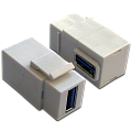 Модуль Keystone, USB 3.0, тип A, мама-мама, 90 градусов, белый